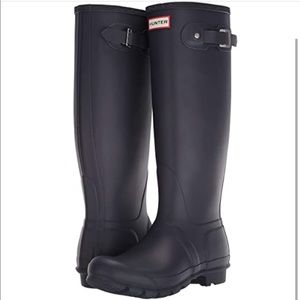 Hunter Original Tall Gloss Navy Rainboots
